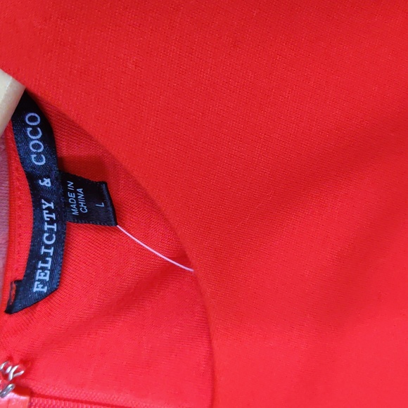 Felicity & Coco Orange Dress Size Large NWT - Picture 3 of 10